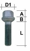 (R14)Wielbout M12x1.50 Dop17 Lengte 55mm