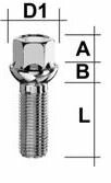 (R14)Wielbout M14x1.50 Dop17 Lengte 30mm