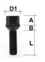 (R12)Wielbout M12x1.50 Dop17 Lengte 30mm zwart