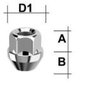 Wielmoer (Dop 19)  M14x1.50 Hoogte 25.0 mm 