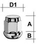 (R12) Wielmoer (Dop 19) M14x1.50 Hoogte 27.0 mm